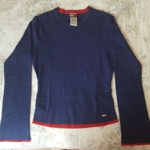 Tommy Hilfiger blue red crewneck sweater